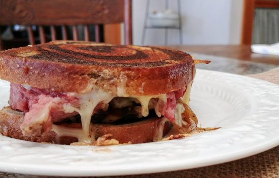 Corned Beef and Onion Grilled Cheese