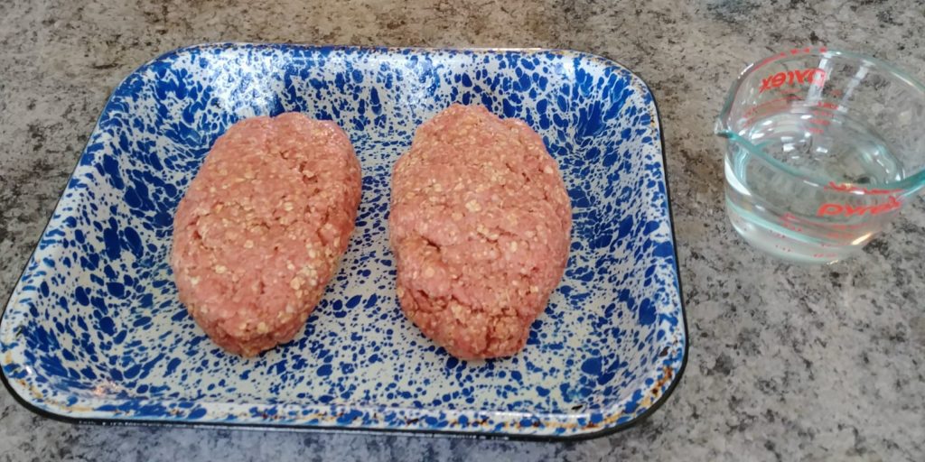 Mom's Meatloaf Loaves Uncooked