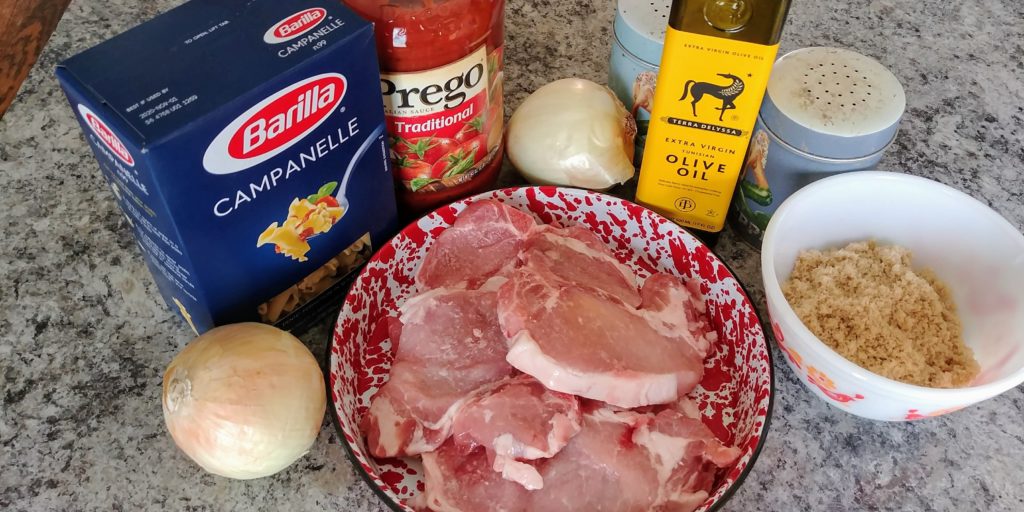 Saucy Pork Chop Dinner Ingredients