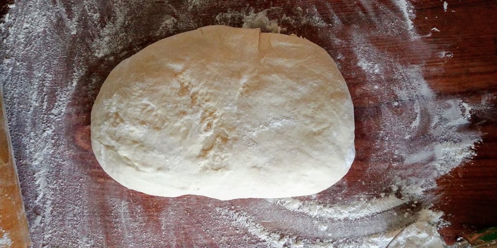 Tea Ring dough before rolling