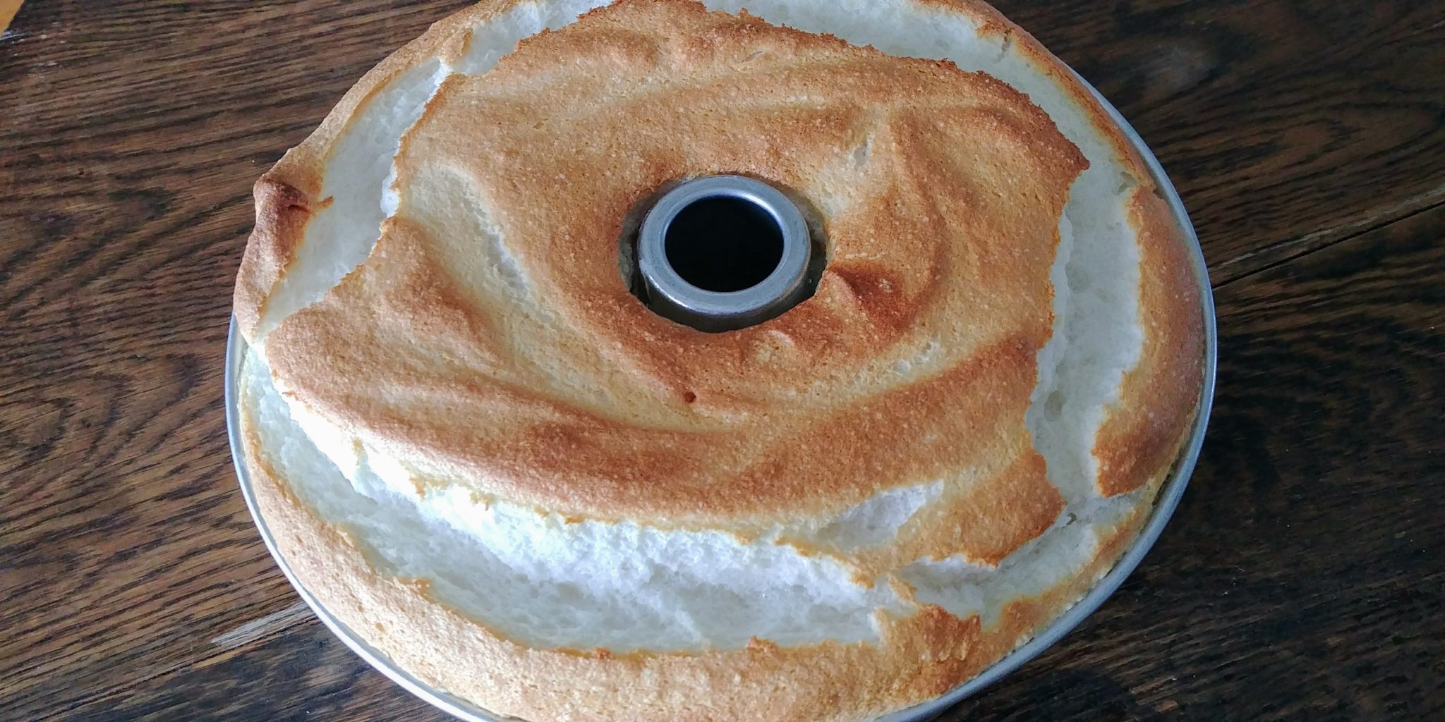 Angel Food Cake Baked in Pan