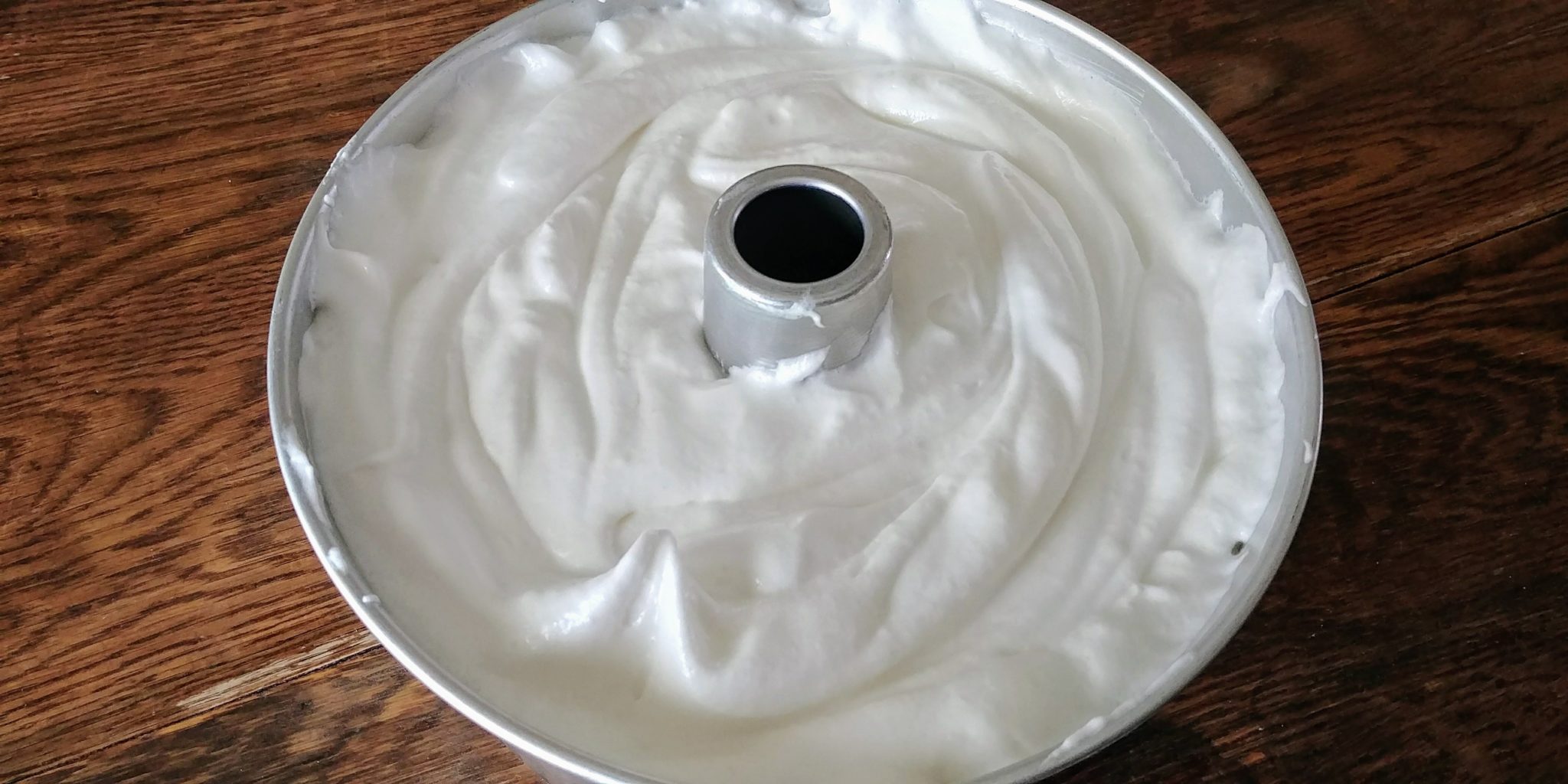 Angel Food Cake Batter in Pan