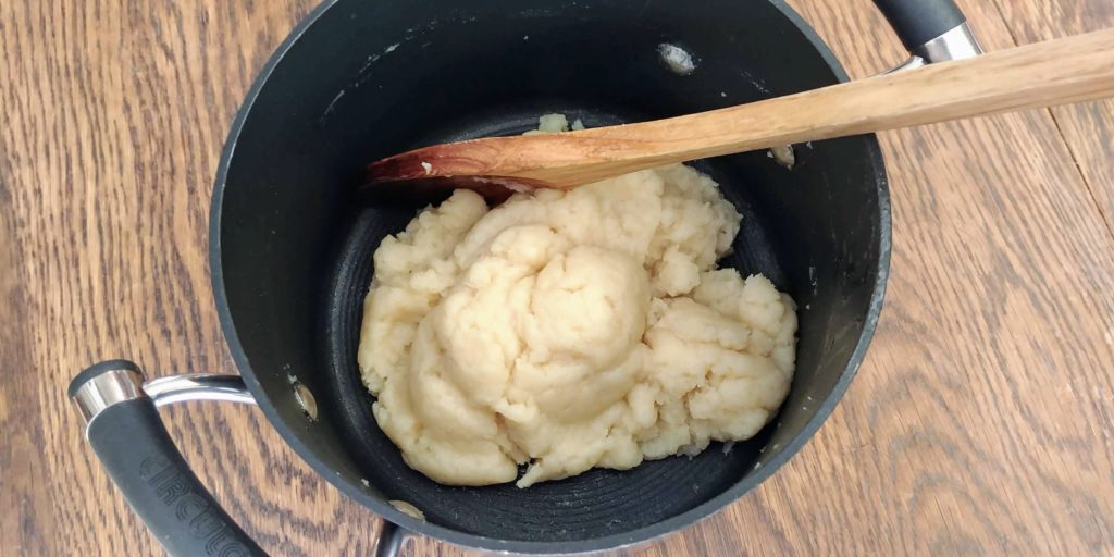 Sunday Best Cream Puffs dough in pan