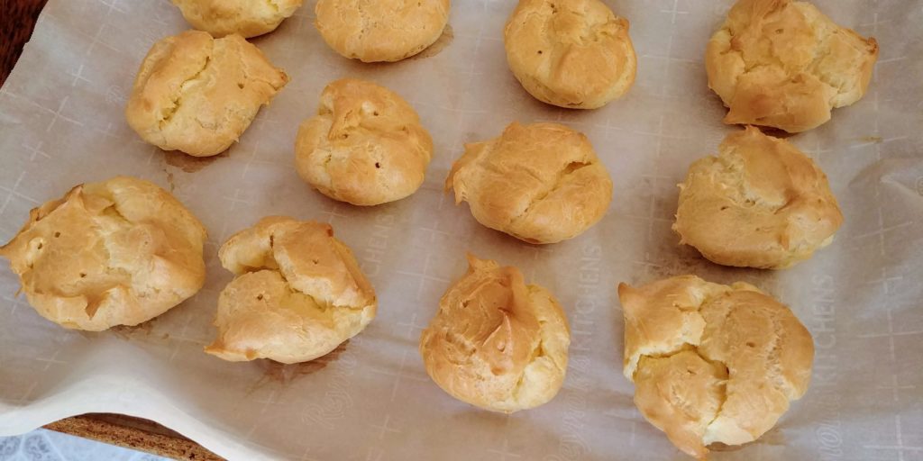 Sunday Best Cream Puffs on pan baked