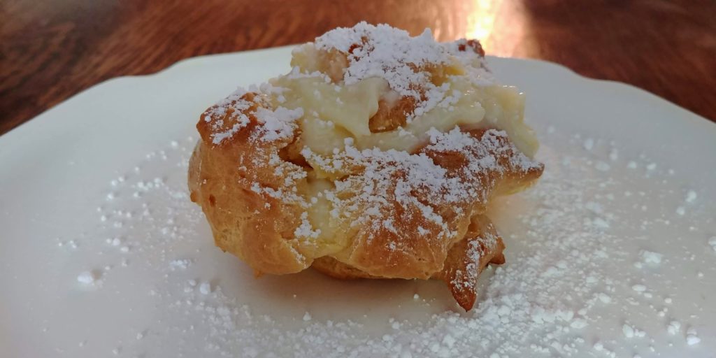 Sunday Best Cream Puffs with Vanilla Custard complete on plate 2