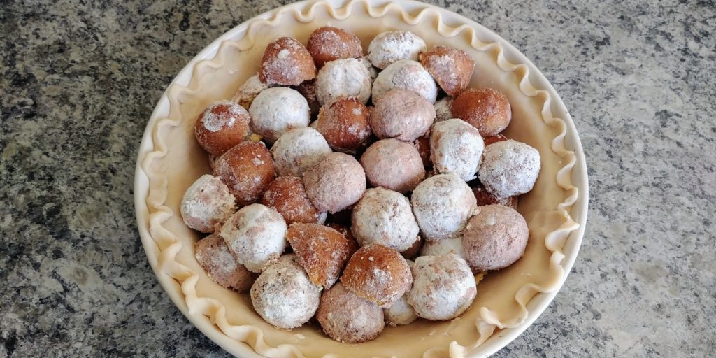 Sherry's Cinnamon Donut Pie holes in shell