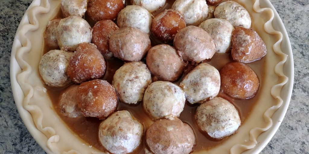 Sherry's Cinnamon Donut Pie unbaked whole