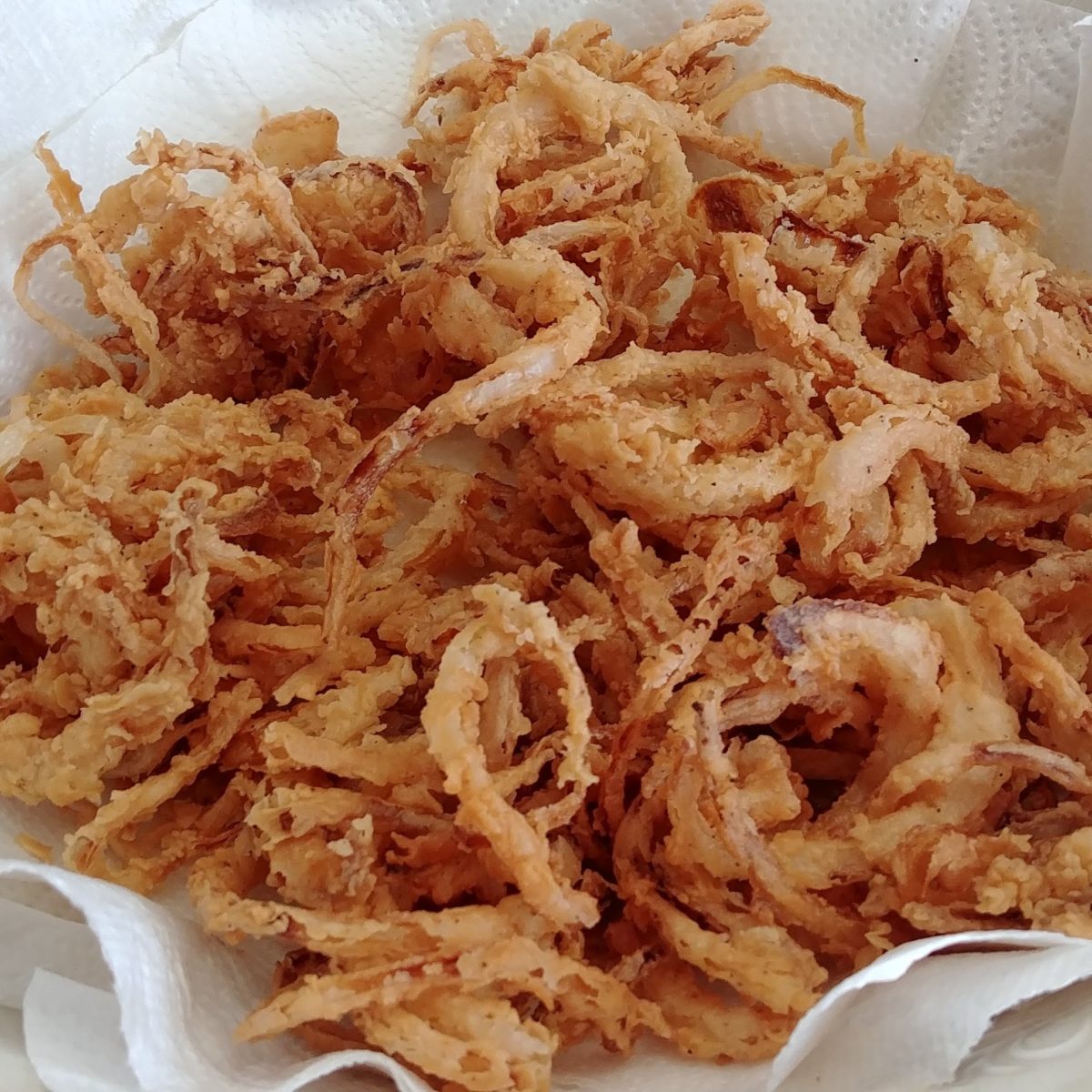 Crispy Onion Strings - The Kitchen Wench